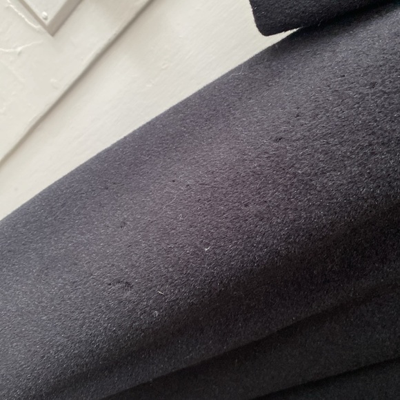 VINTAGE Wool & Fur Collar 50's 60's Black White Swing Coat Medium Union Made - Picture 13 of 14